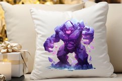 Fantasy Golem with an Purple Aura PNG Clipart Product Image 3