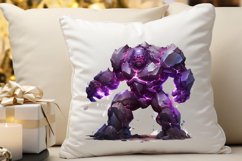 Fantasy Golem with an Purple Aura PNG Clipart Product Image 3
