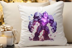 Fantasy Golem with an Purple Aura PNG Clipart Product Image 3