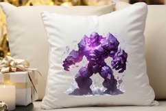 Fantasy Golem with an Purple Aura PNG Clipart Product Image 3