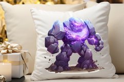 Fantasy Golem with an Purple Aura PNG Clipart Product Image 3
