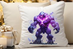 Fantasy Golem with an Purple Aura PNG Clipart Product Image 3