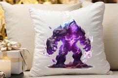Fantasy Golem with an Purple Aura PNG Clipart Product Image 3