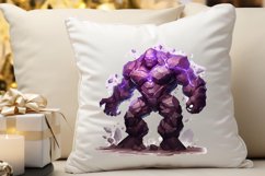 Fantasy Golem with an Purple Aura PNG Clipart Product Image 3
