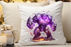 Fantasy Golem with an Purple Aura PNG Clipart Product Image 3