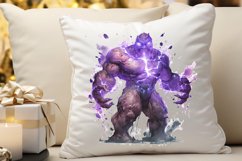 Fantasy Golem with an Purple Aura PNG Clipart Product Image 3