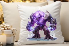 Fantasy Golem with an Purple Aura PNG Clipart Product Image 3