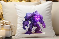 Fantasy Golem with an Purple Aura PNG Clipart Product Image 3