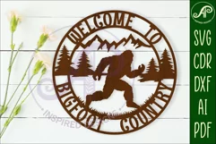 welcome to Bigfoot country wall art sign, SVG file Product Image 1