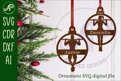 Cross fit pull up Christmas Ornament SVG Product Image 1