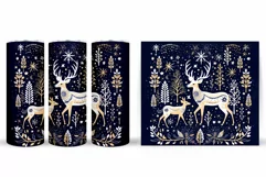 Deer Tumbler Wrap Design. Deer Tumbler Sublimation Product Image 2