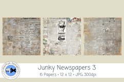 Junky Newspapers 3for Junk Journaling &amp; Scrapbooking Product Image 2