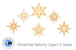 Christmas Nativity Clipart: Scene| Watercolor PNG Product Image 2