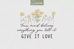 Floral Motivational Self-Care Quotes T-Shirt Design 01 Product Image 1