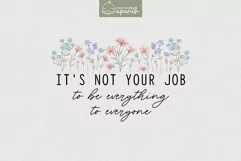Floral Motivational Self-Care Quotes T-Shirt Design 04 Product Image 1