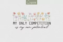 Floral Motivational Self-Care Quotes T-Shirt Design 09 Product Image 1