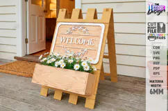A-Frame Welcome Sign Laser Cut | Outdoor Decor | Porch Sign Product Image 1