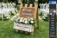 A-Frame Welcome Sign Laser Cut | Outdoor Decor | Wedding SVG Product Image 1