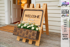 A-Frame Welcome Sign Laser Cut | Outdoor Decor | Porch Sign Product Image 1