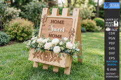A-Frame Welcome Sign Laser Cut | Outdoor Decor | Garden SVG Product Image 1