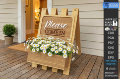 A-Frame Welcome Sign Laser Cut | Outdoor Decor | Garden SVG Product Image 1