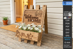 A-Frame Welcome Signs Laser Cut Bundle | Outdoor Decor SVG Product Image 14