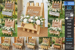 A-Frame Welcome Signs Laser Cut Bundle | Outdoor Decor SVG Product Image 1