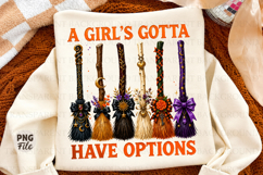 A Girl’s Gotta Have Options, Halloween Witch Sublimation Product Image 1