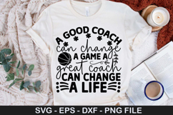 A good coach can change a game a - Sports SVG Design Product Image 1