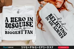A Hero In Disguise Sleeve SVG, Father's Day SVG Design Product Image 1