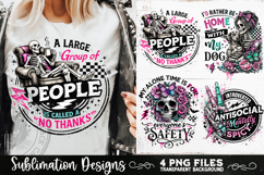 Antisocial Sarcastic PNG Funny Sublimation 4 Designs Product Image 3