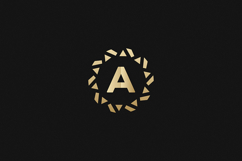 A Letter Gold Logo Brand Product Image 1