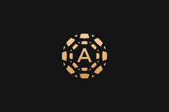 A Letter Gold Logo Brand Product Image 1