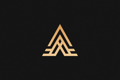 A Letter Gold Logo Brand Product Image 1