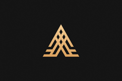 A Letter Gold Logo Brand Product Image 1