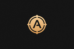 A Letter Gold Logo Brand Product Image 1