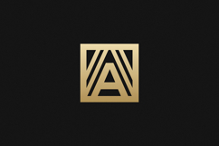 A Letter Gold Logo Brand Product Image 1