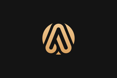 A Letter Gold Logo Brand Product Image 1