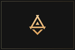A Letter Gold Logo Brand Product Image 1