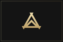 A Letter Gold Logo Brand Product Image 1