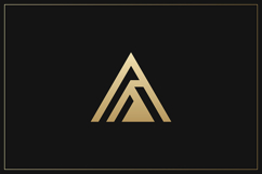 A Letter Gold Logo Brand Product Image 1