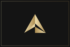 A Letter Gold Logo Brand Product Image 1