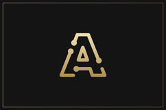 A Letter Gold Logo Brand Product Image 1