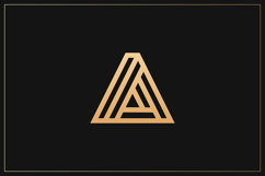 A Letter Gold Logo Brand Product Image 1