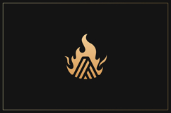 A Letter Gold Logo Brand Product Image 1