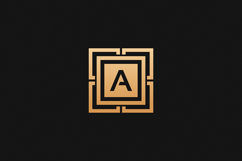 A Letter Gold Logo Brand Product Image 1