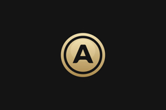 A Letter Gold Logo Brand Product Image 1