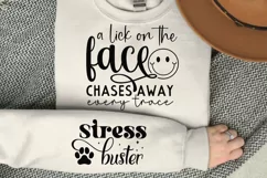 A Lick On The Face Chases Sleeve SVG, Dog SVG Design Product Image 3