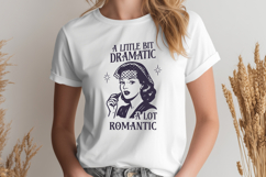 A Little Bit Dramatic A Lot Romantic SVG, Retro Woman Quote Product Image 2