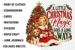 A Little Christmas Magic Goes a Long Way PNG | Vintage Product Image 3